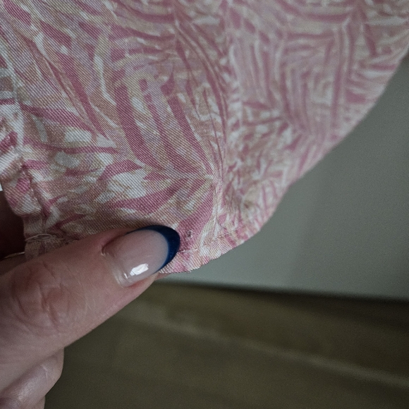 Maaji Wide Leg Side Slit Pants Pink Palm Tree Beach Resort Swim Cover Up Small - Picture 7 of 8